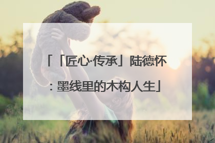 「匠心·传承」陆德怀：墨线里的木构人生