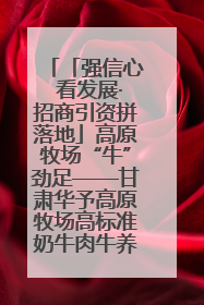 「强信心 看发展·招商引资拼落地」高原牧场“牛”劲足——甘肃华予高原牧场高标准奶牛肉牛养殖项目一线见闻