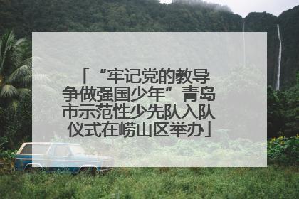 “牢记党的教导 争做强国少年”青岛市示范性少先队入队仪式在崂山区举办