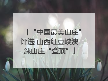 “中国最美山庄”评选 山西红豆峡澳涞山庄“登顶”