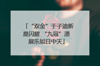 “双金”于子迪新星闪耀 “九冠”潘展乐如日中天