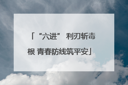 “六进” 利刃斩毒根 青春防线筑平安