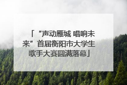 “声动雁城 唱响未来”首届衡阳市大学生歌手大赛圆满落幕