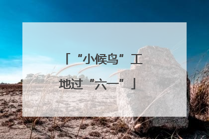 “小候鸟”工地过“六一”
