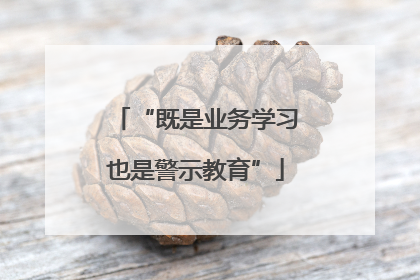 “既是业务学习也是警示教育”