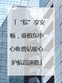“棕”享安畅，桑植东中心收费站暖心护航高速路
