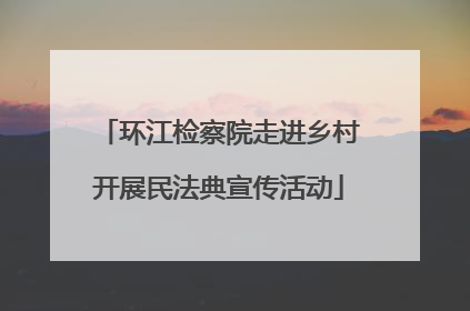 环江检察院走进乡村开展民法典宣传活动