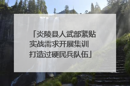 炎陵县人武部紧贴实战需求开展集训 打造过硬民兵队伍