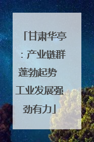 甘肃华亭：产业链群蓬勃起势 工业发展强劲有力