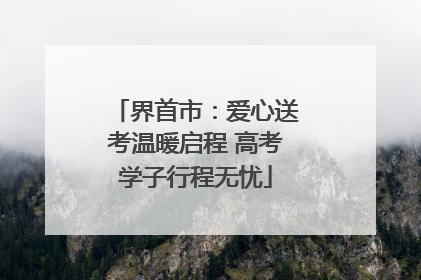 界首市：爱心送考温暖启程 高考学子行程无忧