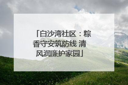白沙湾社区：粽香守安筑防线 清风润廉护家园