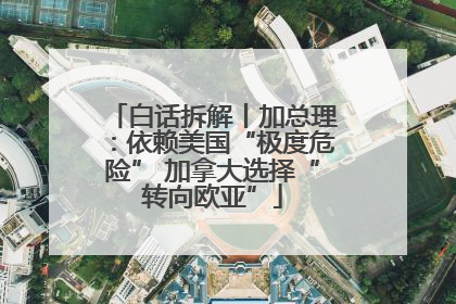 白话拆解丨加总理：依赖美国“极度危险” 加拿大选择“转向欧亚”