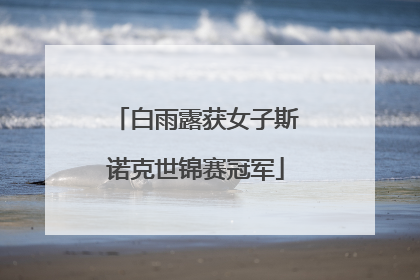 白雨露获女子斯诺克世锦赛冠军