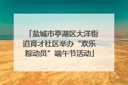 盐城市亭湖区大洋街道育才社区举办“欢乐粽动员”端午节活动