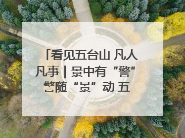 看见五台山 凡人凡事｜景中有“警” 警随“景”动 五台山景区“看得见”的平安守护