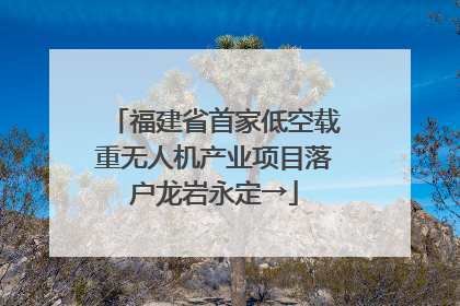 福建省首家低空载重无人机产业项目落户龙岩永定→