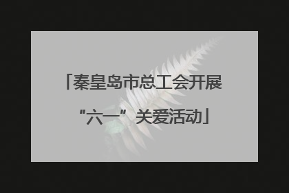 秦皇岛市总工会开展“六一”关爱活动