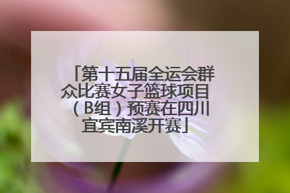第十五届全运会群众比赛女子篮球项目（B组）预赛在四川宜宾南溪开赛