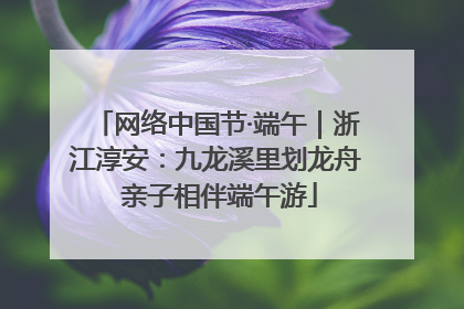 网络中国节·端午｜浙江淳安：九龙溪里划龙舟 亲子相伴端午游