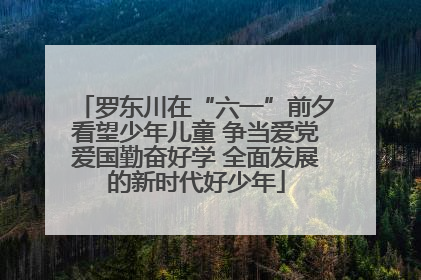 罗东川在“六一”前夕看望少年儿童 争当爱党爱国勤奋好学 全面发展的新时代好少年