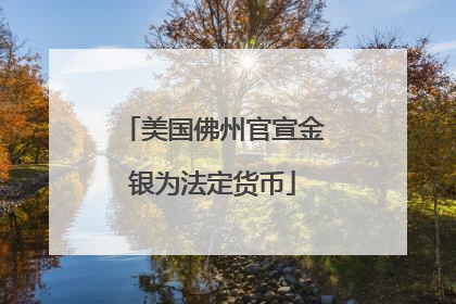 美国佛州官宣金银为法定货币