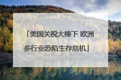 美国关税大棒下 欧洲多行业恐陷生存危机