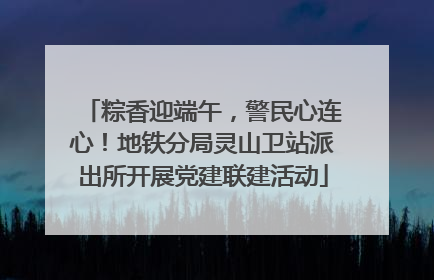 粽香迎端午，警民心连心！地铁分局灵山卫站派出所开展党建联建活动