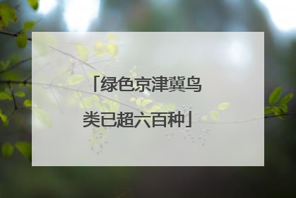 绿色京津冀鸟类已超六百种