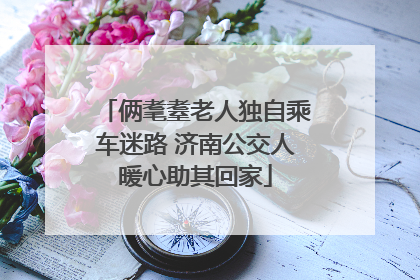 俩耄耋老人独自乘车迷路 济南公交人暖心助其回家