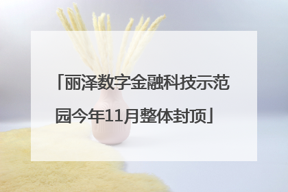 丽泽数字金融科技示范园今年11月整体封顶