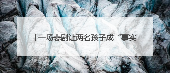 一场悲剧让两名孩子成“事实孤儿”，一次救助让希望重燃