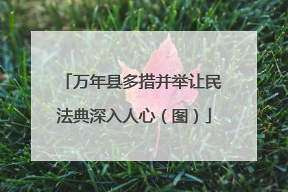 万年县多措并举让民法典深入人心（图）