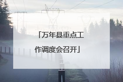 万年县重点工作调度会召开