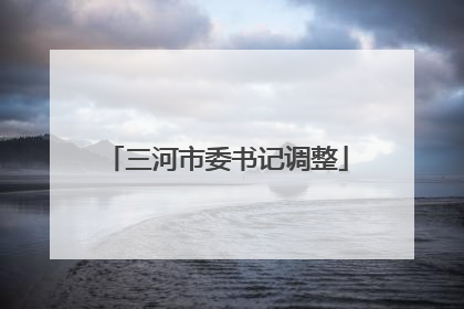 三河市委书记调整