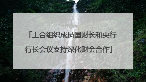 上合组织成员国财长和央行行长会议支持深化财金合作