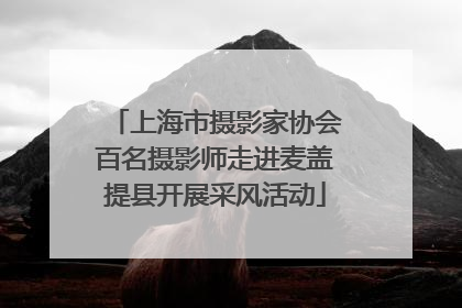 上海市摄影家协会百名摄影师走进麦盖提县开展采风活动