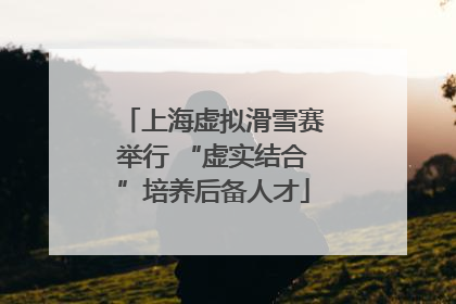 上海虚拟滑雪赛举行 “虚实结合”培养后备人才