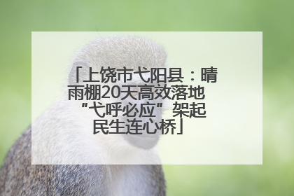 上饶市弋阳县：晴雨棚20天高效落地 “弋呼必应”架起民生连心桥
