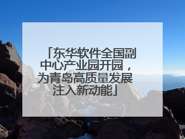 东华软件全国副中心产业园开园，为青岛高质量发展注入新动能