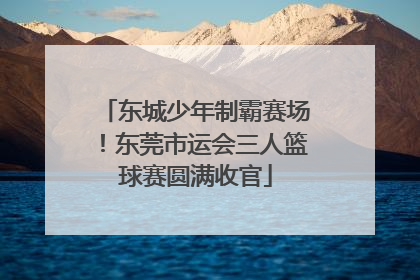 东城少年制霸赛场！东莞市运会三人篮球赛圆满收官