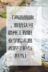 两面锦旗，双倍认可德州工程职业学院志愿者的守护与担当