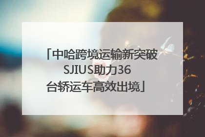 中哈跨境运输新突破 SJIUS助力36台轿运车高效出境