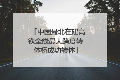 中国最北在建高铁全线最大跨度转体桥成功转体
