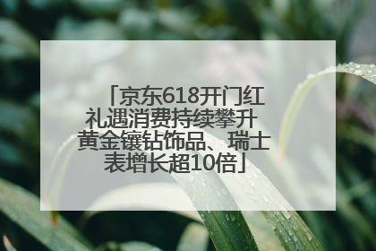 京东618开门红礼遇消费持续攀升 黄金镶钻饰品、瑞士表增长超10倍