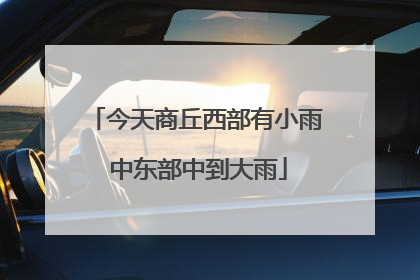 今天商丘西部有小雨 中东部中到大雨