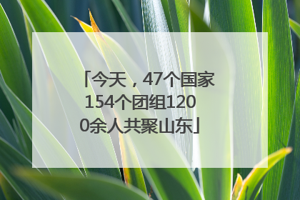 今天，47个国家154个团组1200余人共聚山东