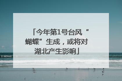今年第1号台风“蝴蝶”生成，或将对湖北产生影响