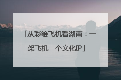 从彩绘飞机看湖南：一架飞机一个文化IP