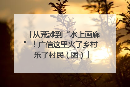 从荒滩到“水上画廊”！广信这里火了乡村 乐了村民（图）