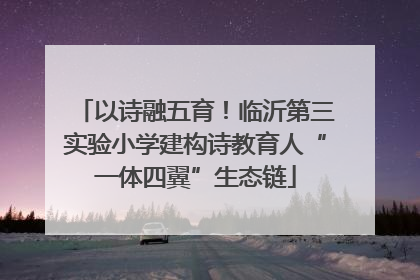 以诗融五育！临沂第三实验小学建构诗教育人“一体四翼”生态链